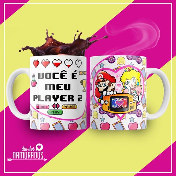 Imagem de Canecas Porcelana Dia Dos Namorados Game Casal Noivo Love Marido Presente Play 2- MEGA OFERTA!