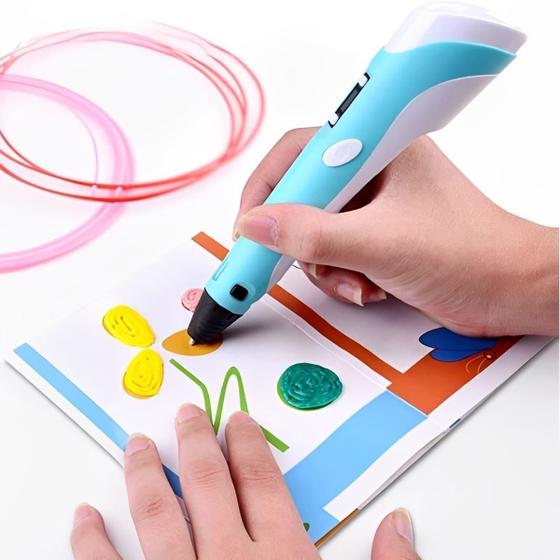 Imagem de Caneta 3D Profissional Com Refil E Fonte Usb Diversa