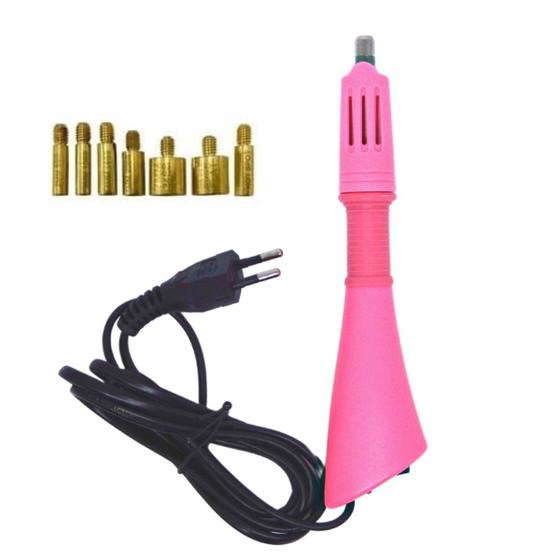 Imagem de Caneta Aplicadora De Strass Hotfix Bivolt Com 7 Pontas