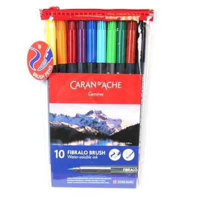 Imagem de Caneta Aquarelável Fibralo Brush Caran d'Ache c/10