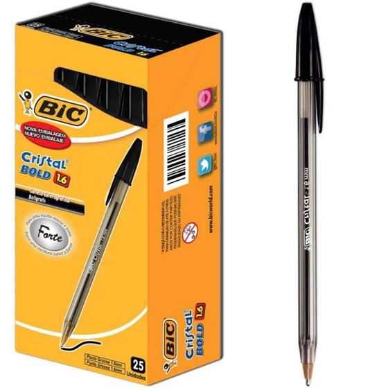 Imagem de Caneta Bic Esferográfica Cristal Preta