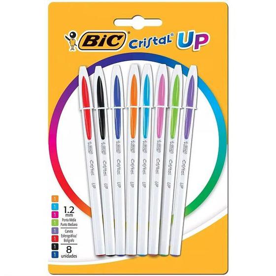 Imagem de Caneta BIC Esferografica Cristal UP 1.2 COR do Exterior KIT com 8 Cores