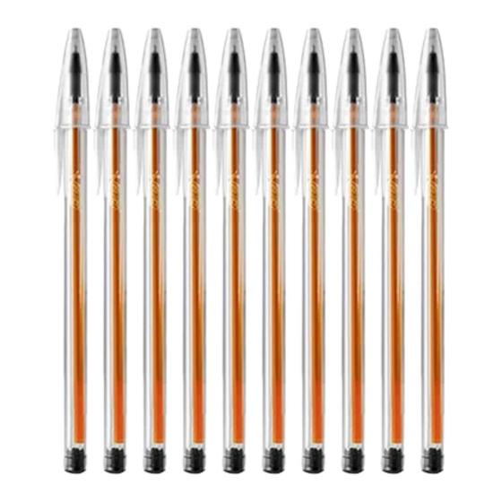 Imagem de Caneta bic fine plus 0,8mm preta c/10un