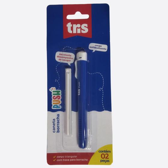 Imagem de Caneta Borracha Retrátil Push + Refil Tris