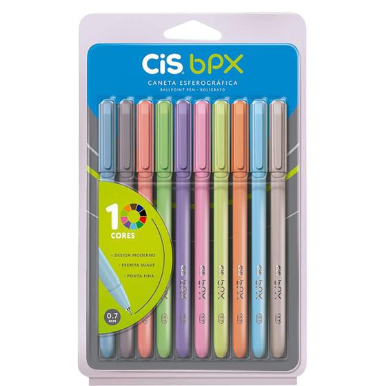 Imagem de Caneta Bpx - 10 Unidades - Cis Coloridas