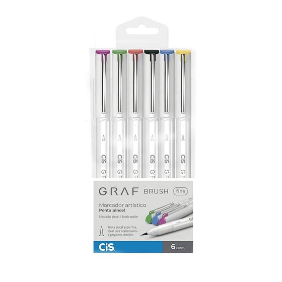 Imagem de Caneta Brush Fine Cis Graf 06 Cores