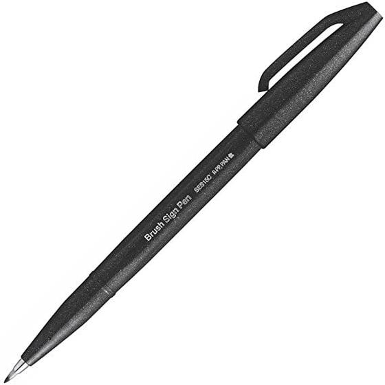 Imagem de Caneta Brush Pen Sign Pen Touch PENTEL Marcardor Artístico Profissional p/ Desenhos Artísticos Lettering