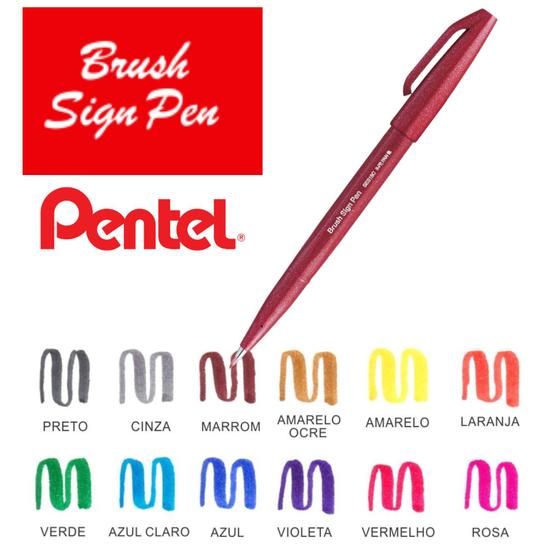 Imagem de Caneta BRUSH Sign Pen (cores) - PENTEL 