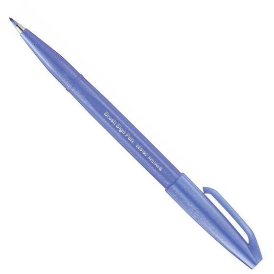 Imagem de Caneta Brush Sign Pen Pentel Violeta Azulado  SES15C-V2X
