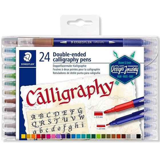 Imagem de Caneta Caligrafia Staedtler Ponta Dupla Calligraphy 24 Cores