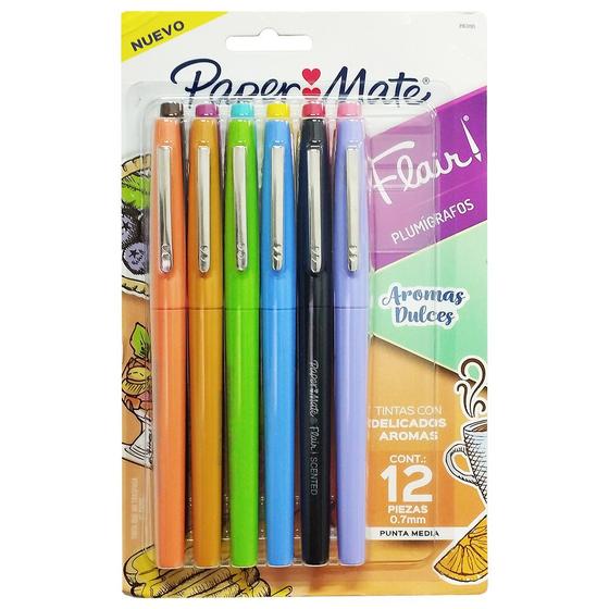 Imagem de Caneta Cheiro Aroma Dulces Flair Paper Mate 12 Cores