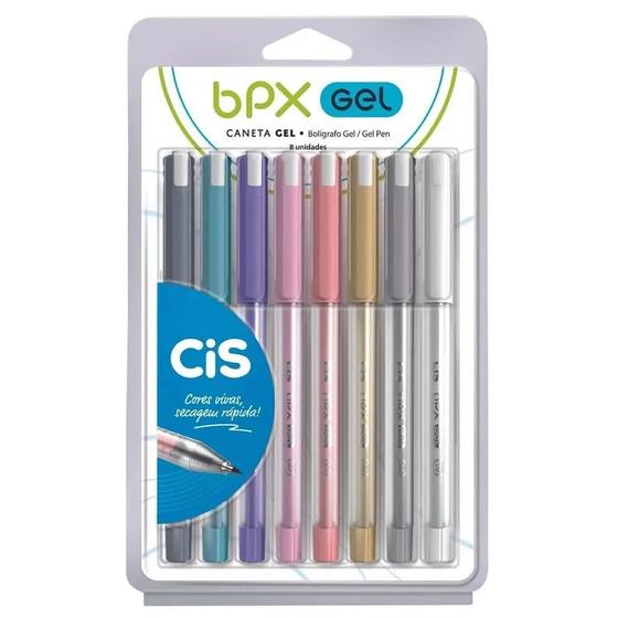 Imagem de Caneta CIS BPX GEL   SORTIDA   Estojo c/8   CIS   52.8232