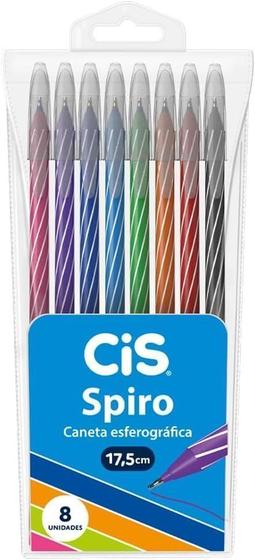 Imagem de CANETA CIS SPIRO 07 08 CORES UN Colorido