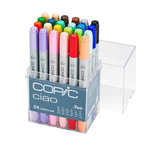 Imagem de Caneta Copic Marcador Ciao 24 Cores Set Ponta Dupla 