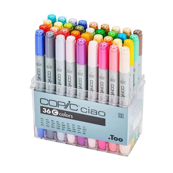 Imagem de Caneta Copic Marcador Ciao 36 Cores Set C Ponta Dupla 