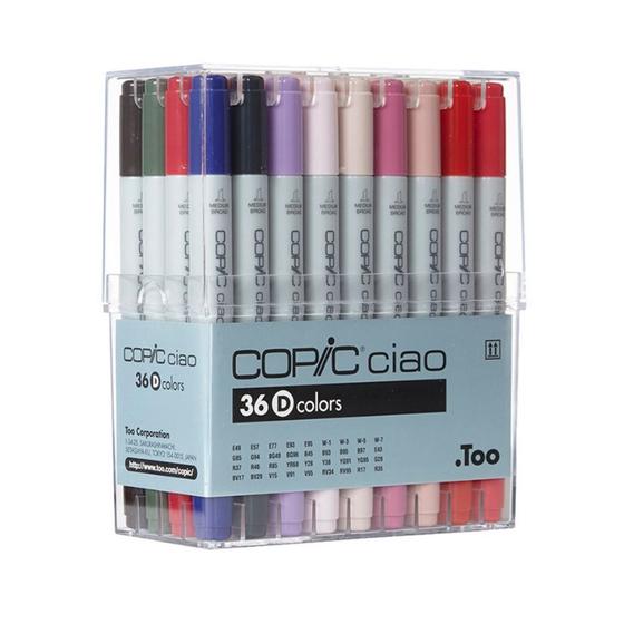Imagem de Caneta Copic Marcador Ciao 36 Cores Set D Ponta Dupla 