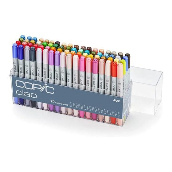 Imagem de Caneta Copic Marcador Ciao 72 Cores Set B Ponta Dupla 