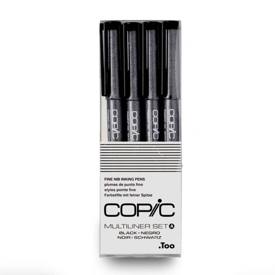 Imagem de Caneta Copic Multiliner Set A Black Estojo com 4 Unidades - 12507003