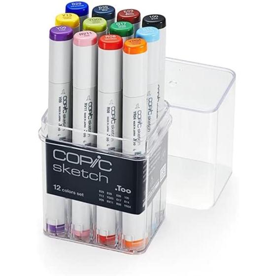 Imagem de Caneta Copic Sketch - Estojo c/ 12 Cores Básicas