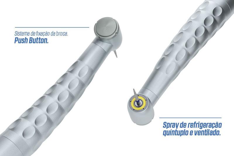 Imagem de Caneta de Alta Rotação Led Spray Quintuplo Push Button Z48SL Schuster