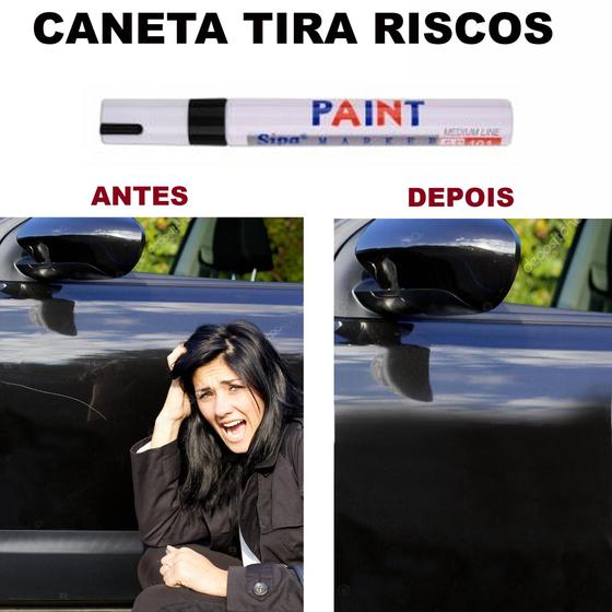 Imagem de Caneta de rotoque em riscos pintura automotiva retoque de risco