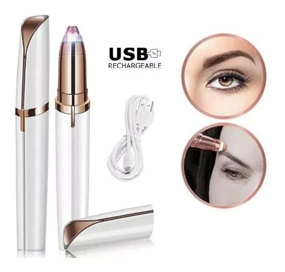 Imagem de Caneta Depilador Sobrancelha Elétrico Aparador Portátil Usb