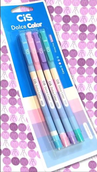Imagem de caneta douce color cis 0,5mm kit com 4 cores