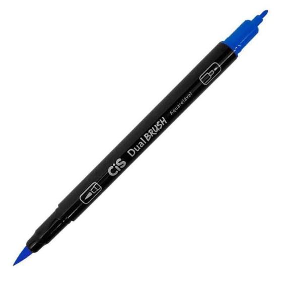 Imagem de Caneta Dual Brush Azul Escuro - CIS