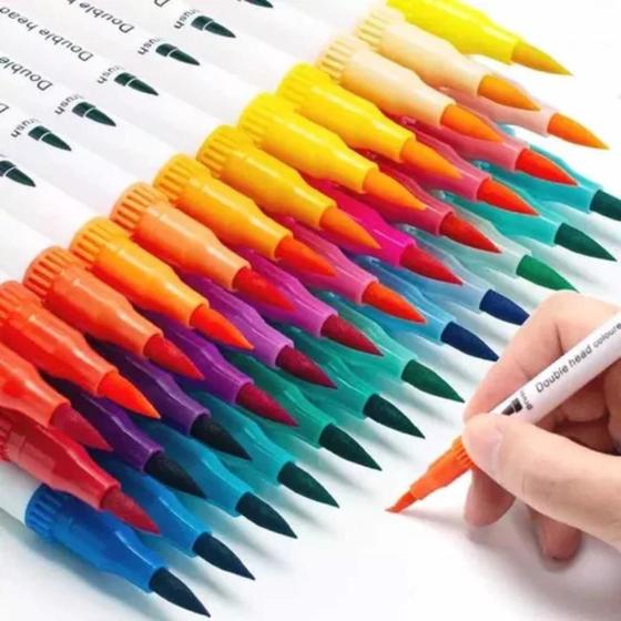 Imagem de Caneta Dual Brush Pen Kit C/ 24 Cores - Duas Pontas