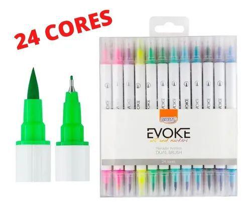 Caneta Dual Brush Pen Kit C/ 24 Cores - Duas Pontas Menor preço em Caneta Dual Brush Pen Kit C/ 24 Cores - Duas Pontas