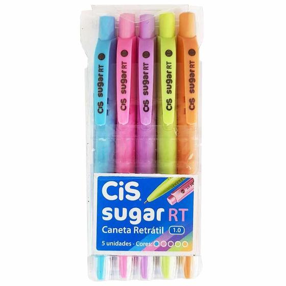 Imagem de Caneta esf retratil - sugar pastel-5 cores-55.8000