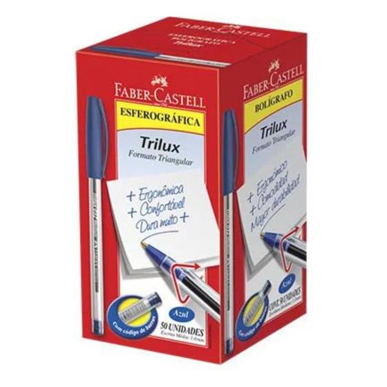 Imagem de Caneta Esferográfica Azul Trilux 1.0mm Faber-Castell CX 50UN