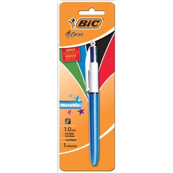 Imagem de Caneta Esferografica BIC 4 Cores Metallic Corpo AZ