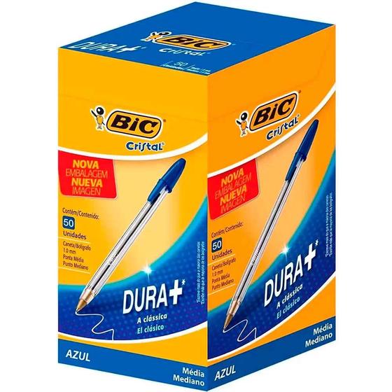 Imagem de Caneta Esferográfica Bic Cristal Média 1.0mm C. 50 Unidades