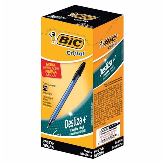 Caneta esferografica bic soft 1.2 preto / 25un / bic Menor preço em Caneta esferografica bic soft 1.2 preto / 25un / bic