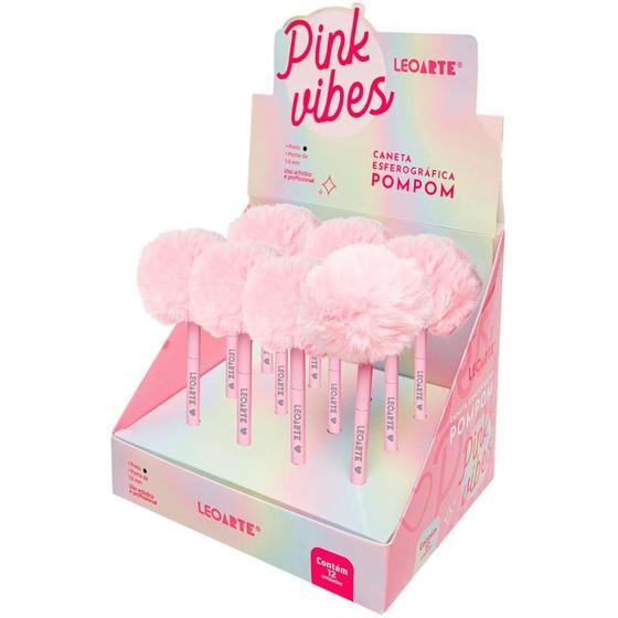 Imagem de Caneta Esferografica PINK Vibes Pompom 1.0 Preta