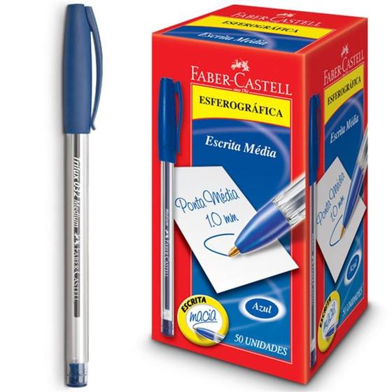 Imagem de Caneta esferografica trilux ponta media azul faber-castell