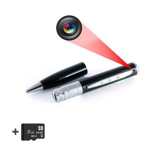 Caneta Espiã Câmera Oculta Filmadora Vídeos com Áudio HD - 8GB Menor preço em Caneta Espiã Câmera Oculta Filmadora Vídeos com Áudio HD - 8GB