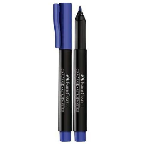 Caneta Faber-castell Retroprojetor Ponta Media 1.0 Mm Azul Imagem de Caneta Faber-castell Retroprojetor Ponta Media 1.0 Mm Azul