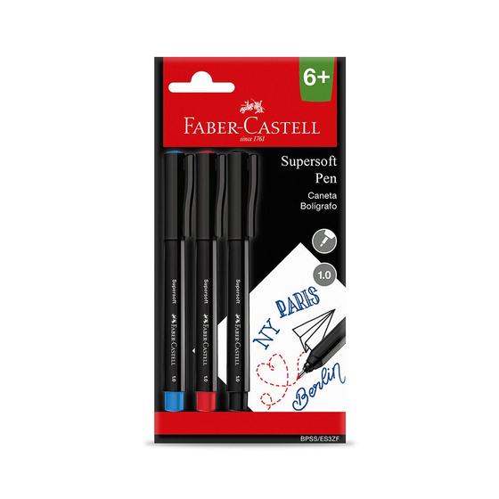 Imagem de Caneta Faber Castell Super Soft Pen Ponta 1.0mm 3 Cores 