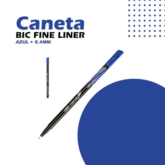 Imagem de Caneta Fine Liner Intensitv 0.4mm Preta/Azul BIC Ponta Média