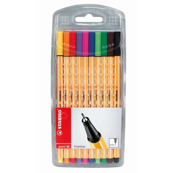 Imagem de Caneta Fine Liner Stabilo Point 88 Com 10 cores