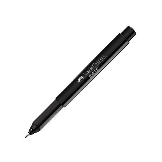 Caneta Fine Pen Hidrográfica Preta 0.4mm Faber Castell Menor preço em Caneta Fine Pen Hidrográfica Preta 0.4mm Faber Castell