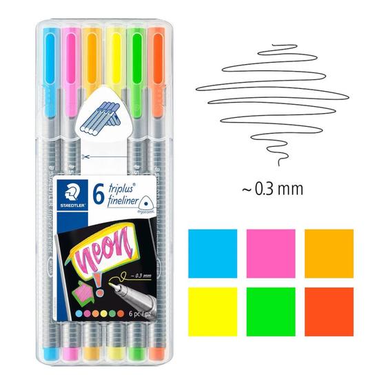 Imagem de Caneta Fineliner Staedtler Triplus 0.3mm 6 Cores - Escolha