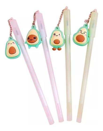 Imagem de Caneta Gel Abacate com Pingente Ponta Fina Papelaria