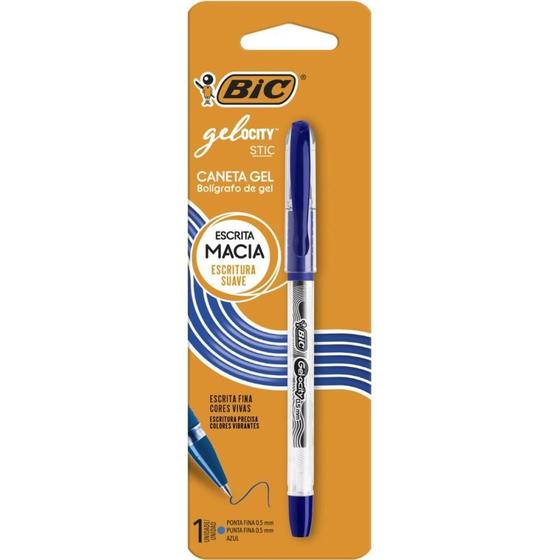 Imagem de Caneta GEL BIC Gelocity Azul Blister - 1 Unidade