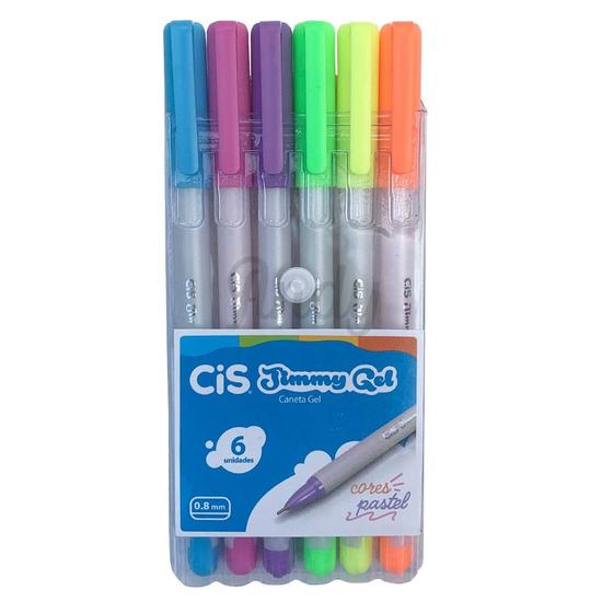 Imagem de Caneta Gel Jimmy Estojo C/ 06 Cores - CiS
