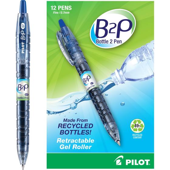 Imagem de Caneta Gel Pilot B2P - 12 Unidades - Tinta Fine Point Azul