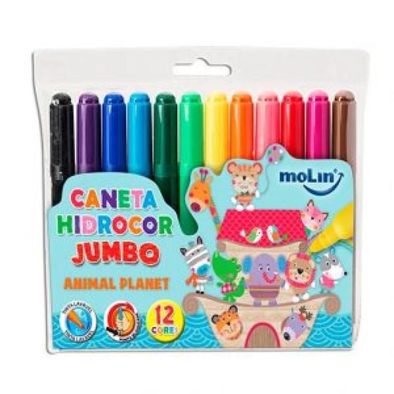 Imagem de Caneta hidrocolor jumbo com 12 cores