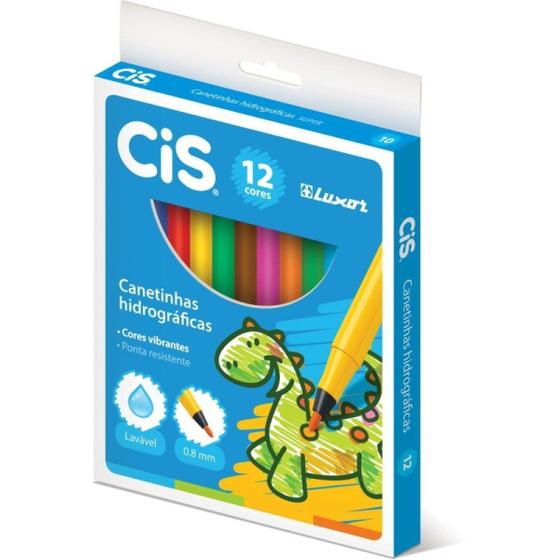 Imagem de Caneta Hidrográfica 12 Cores - CIS